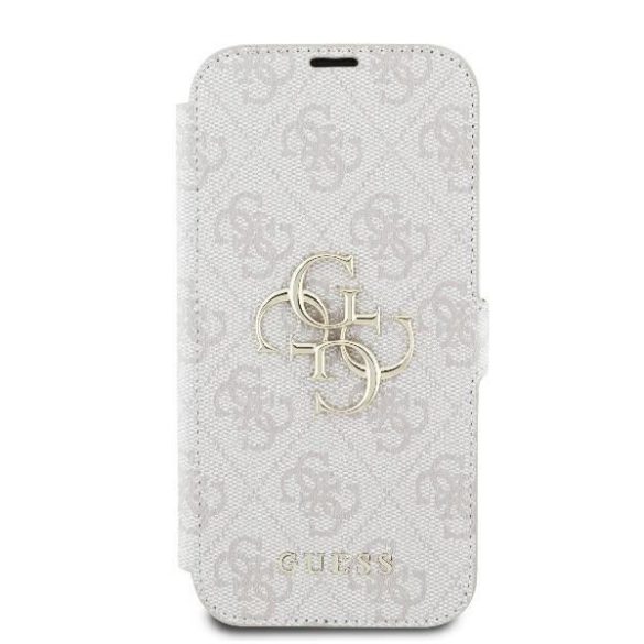 Guess GUBKP16M4GMGPII 4G Metal Logo könyvtok iPhone 16 Plus - rózsaszín