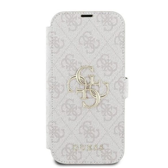 Guess GUBKP16L4GMGPI 4G Metal Logo könyvtok iPhone 16 Pro - rózsaszín