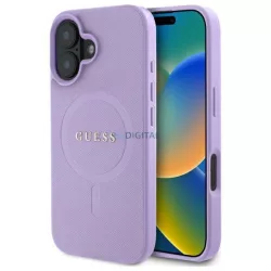  Guess GUHMP16SPSAHMCU Saffiano MagSafe keménytok iPhone 16 16 - lila