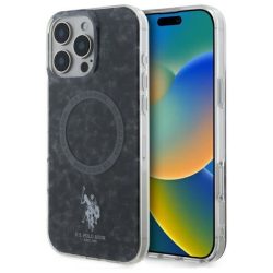   US Polo USHMP16XHOCLDPK IML Ring MagSafe tok iPhone 16 Pro Max - fekete