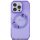 Guess GUHMP16SHFWFCU IML Flowers Wreath MagSafe keménytok iPhone 16 - lila