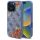 Guess GUHMP16XP4ROPEMCB 4G Flowers Print MagSafe-kompatibilis tok iPhone 16 Pro Max - kék