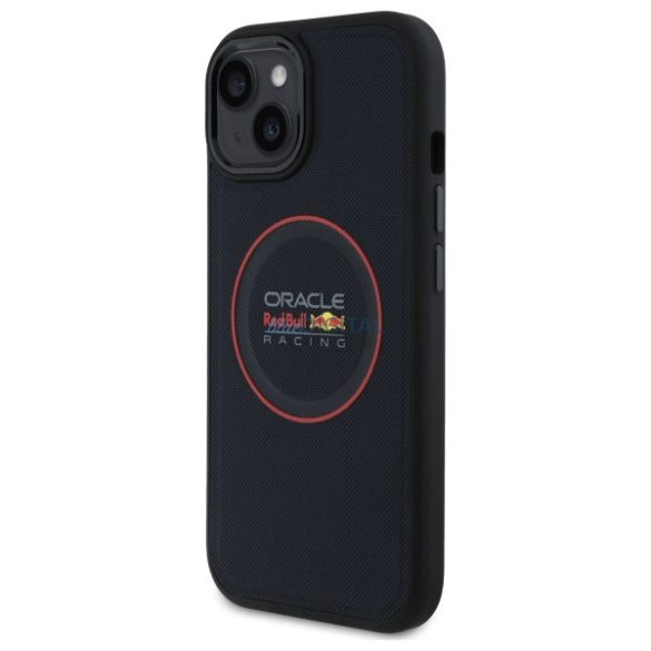 Red Bull RBHMP14S24PUILVR Leather Red Ring MagSafe-kompatibilis tok iPhone 14 - sötétkék