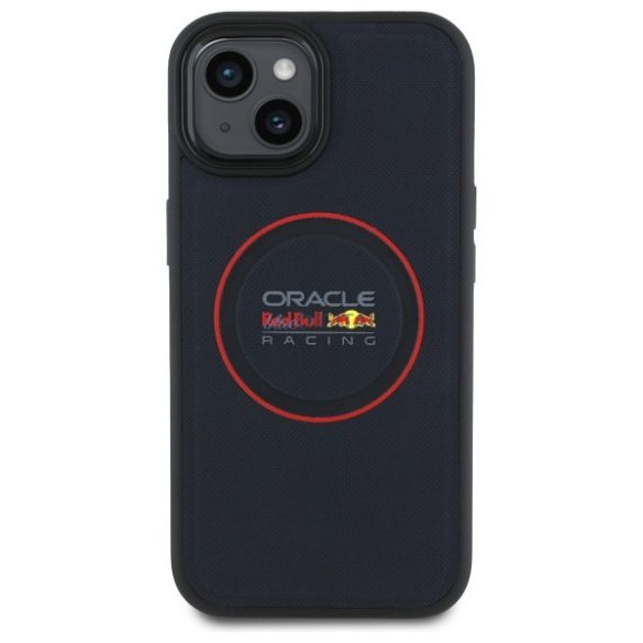 Red Bull RBHMP14S24PUILVR Leather Red Ring MagSafe-kompatibilis tok iPhone 14 - sötétkék