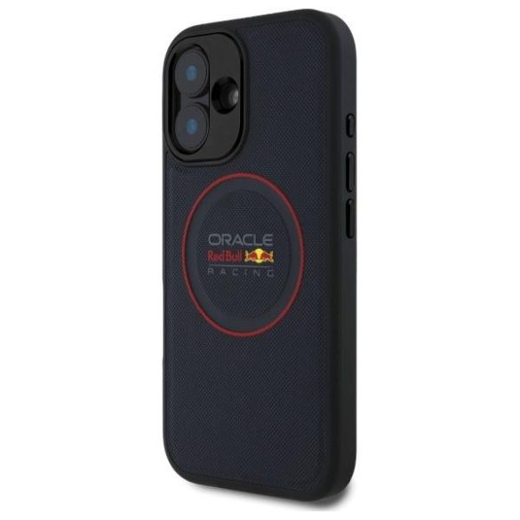 Red Bull RBHMP16M24PUILVR Leather Red Ring MagSafe-kompatibilis tok iPhone 16 Plus - sötétkék