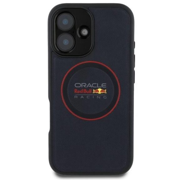 Red Bull RBHMP16M24PUILVR Leather Red Ring MagSafe-kompatibilis tok iPhone 16 Plus - sötétkék