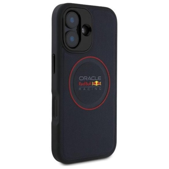 Red Bull RBHMP16M24PUILVR Leather Red Ring MagSafe-kompatibilis tok iPhone 16 Plus - sötétkék