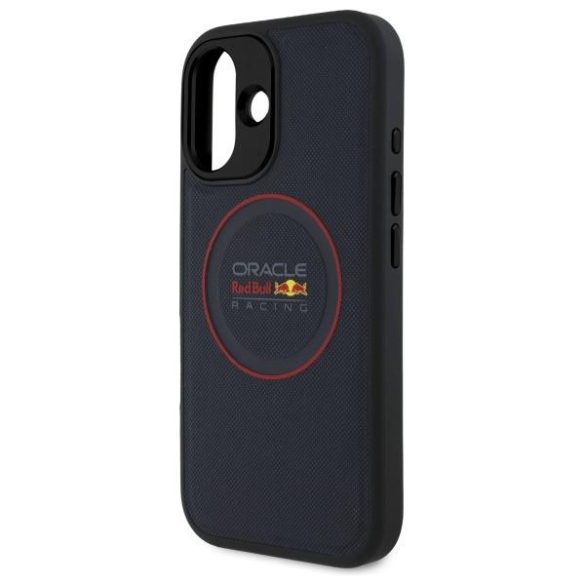 Red Bull RBHMP16M24PUILVR Leather Red Ring MagSafe-kompatibilis tok iPhone 16 Plus - sötétkék