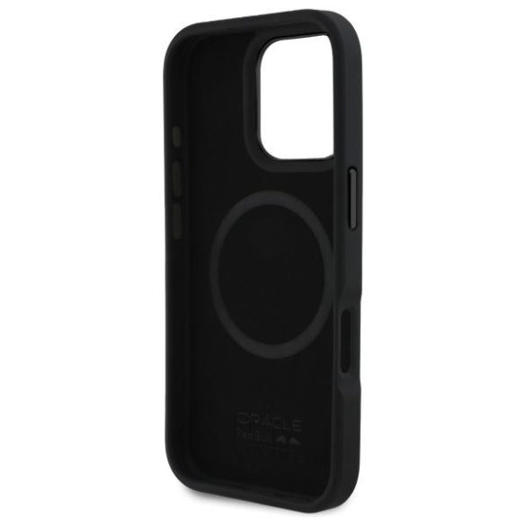 Red Bull RBHMP16L24PUILVR Leather Red Ring MagSafe-kompatibilis tok iPhone 16 Pro - sötétkék
