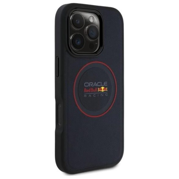 Red Bull RBHMP16X24PUILVR Leather Red Ring MagSafe-kompatibilis tok iPhone 16 Pro Max - sötétkék