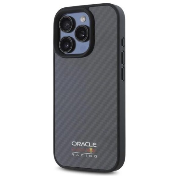 Red Bull RBHMP16X24CFILSK Carbon Fiber Shiny Logo MagSafe-kompatibilis tok iPhone 16 Pro Max - fekete