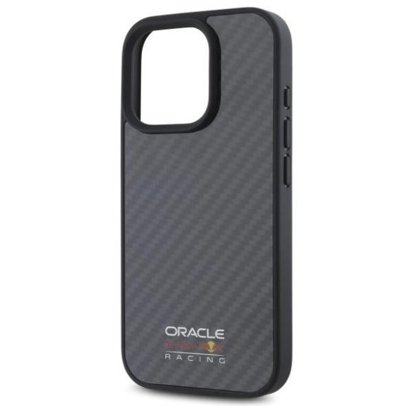 Red Bull RBHMP16X24CFILSK Carbon Fiber Shiny Logo MagSafe-kompatibilis tok iPhone 16 Pro Max - fekete
