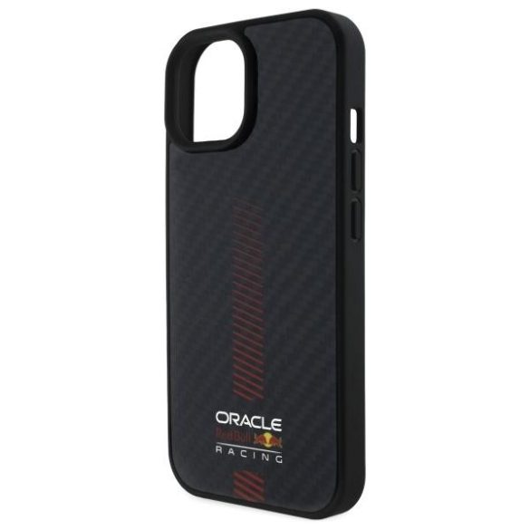 Red Bull RBHMP15S24CFGSMK Carbon Fiber Power Bar MagSafe-kompatibilis tok iPhone 15 - fekete