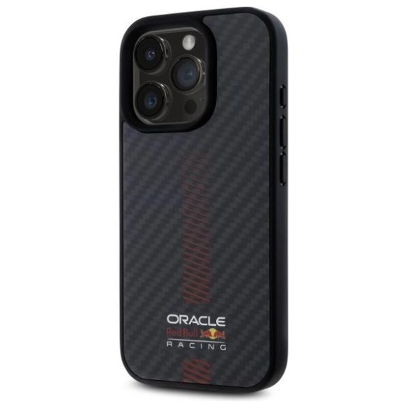 Red Bull RBHMP15X24CFGSMK Carbon Fiber Power Bar MagSafe-kompatibilis tok iPhone 15 Pro Max - fekete