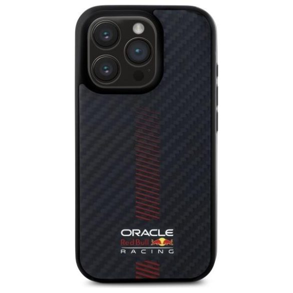 Red Bull RBHMP15X24CFGSMK Carbon Fiber Power Bar MagSafe-kompatibilis tok iPhone 15 Pro Max - fekete