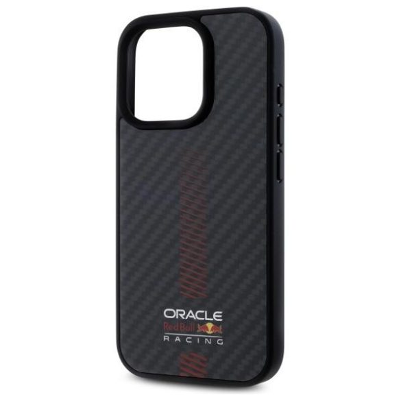 Red Bull RBHMP15X24CFGSMK Carbon Fiber Power Bar MagSafe-kompatibilis tok iPhone 15 Pro Max - fekete