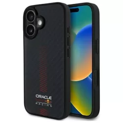   Red Bull RBHMP16M24CFGSMK Carbon Fiber Power Bar MagSafe-kompatibilis tok iPhone 16 Plus - fekete