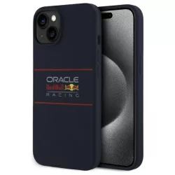   Red Bull RBHMP14S24SIHSRV Silicone Horizontal Logo MagSafe-kompatibilis tok iPhone 14 - sötétkék