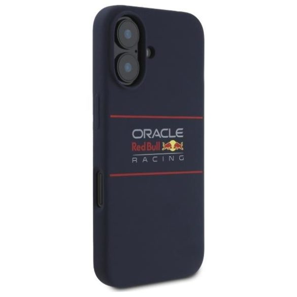 Red Bull RBHMP16S24SIHSRV Silicone Horizontal Logo MagSafe-kompatibilis tok iPhone 16 - sötétkék