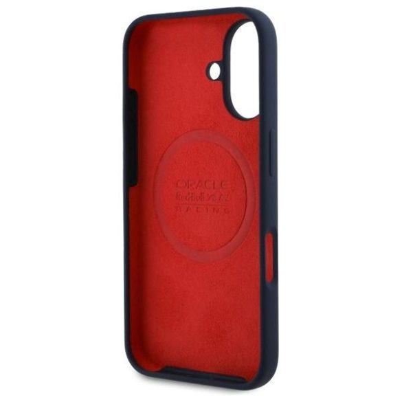 Red Bull RBHMP16S24SIHSRV Silicone Horizontal Logo MagSafe-kompatibilis tok iPhone 16 - sötétkék