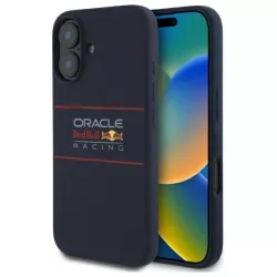   Red Bull RBHMP16M24SIHSRV Silicone Horizontal Logo MagSafe-kompatibilis tok iPhone 16 Plus - sötétkék