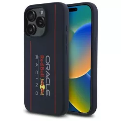   Red Bull RBHMP15L24SIOLRV Silicone Vertical Logo MagSafe-kompatibilis tok iPhone 15 Pro - sötétkék
