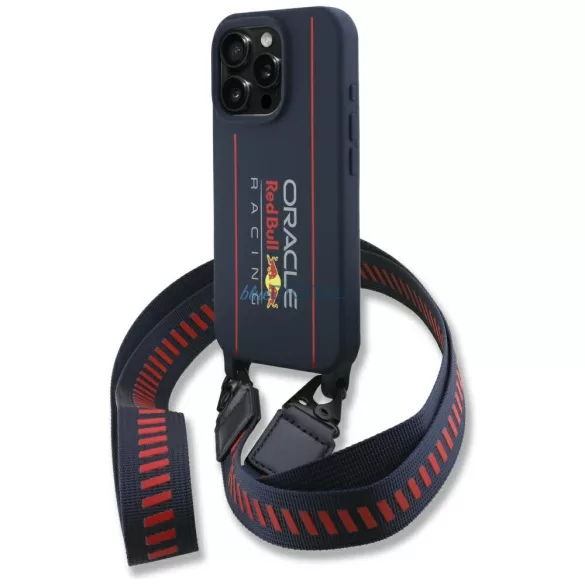 Red Bull RBHMP16X24SISOLRV iPhone 16 Pro Max 6.9" keménytok szilikon pánt és függőleges logó MagSafe