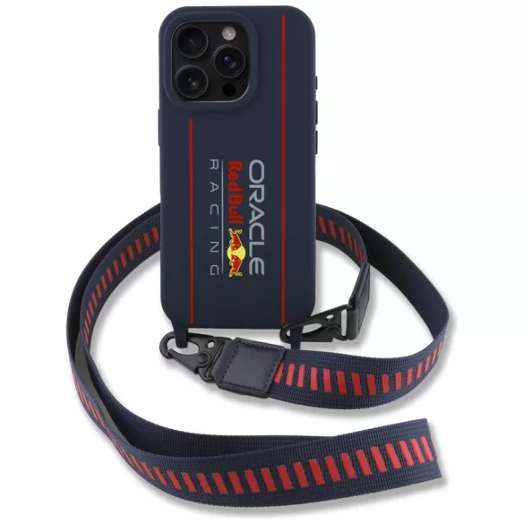 Red Bull RBHMP16X24SISOLRV iPhone 16 Pro Max 6.9" keménytok szilikon pánt és függőleges logó MagSafe