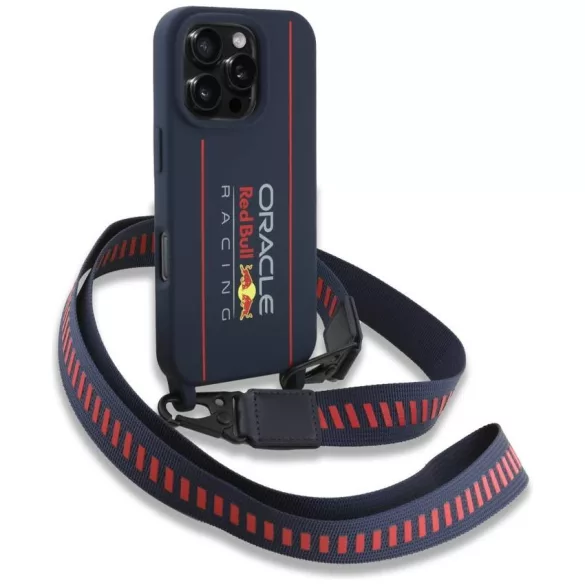 Red Bull RBHMP16X24SISOLRV iPhone 16 Pro Max 6.9" keménytok szilikon pánt és függőleges logó MagSafe
