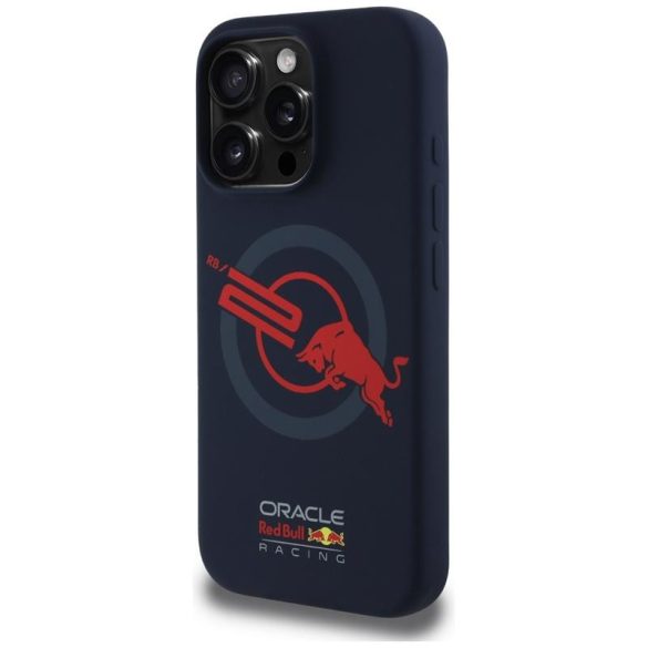 Red Bull RBHMP15L24SIOLVR HC Silicone ORBR20 Logo Red Lining MagSafe-kompatibilis tok iPhone 15 Pro - piros