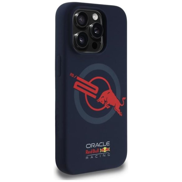 Red Bull RBHMP15L24SIOLVR HC Silicone ORBR20 Logo Red Lining MagSafe-kompatibilis tok iPhone 15 Pro - piros