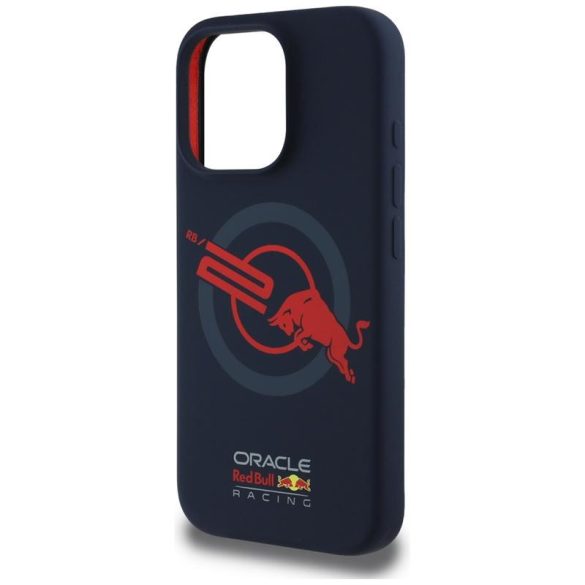 Red Bull RBHMP15L24SIOLVR HC Silicone ORBR20 Logo Red Lining MagSafe-kompatibilis tok iPhone 15 Pro - piros