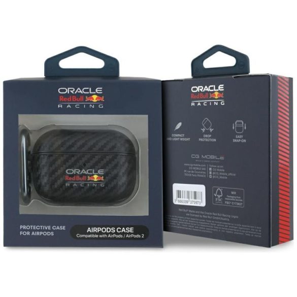 Red Bull RBAP2PUCAILK PU Carbon Logo tok AirPods Pro 2 - piros