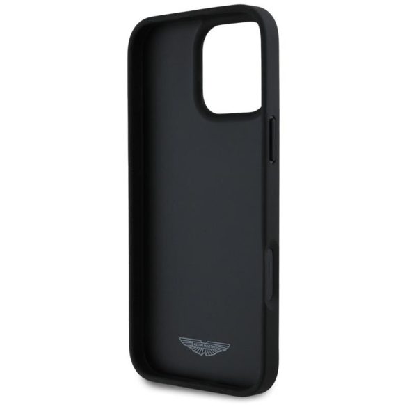 Aston Martin ASHCP16XPVIK HC Leather Victory Design tok iPhone 16 Pro Max - fekete