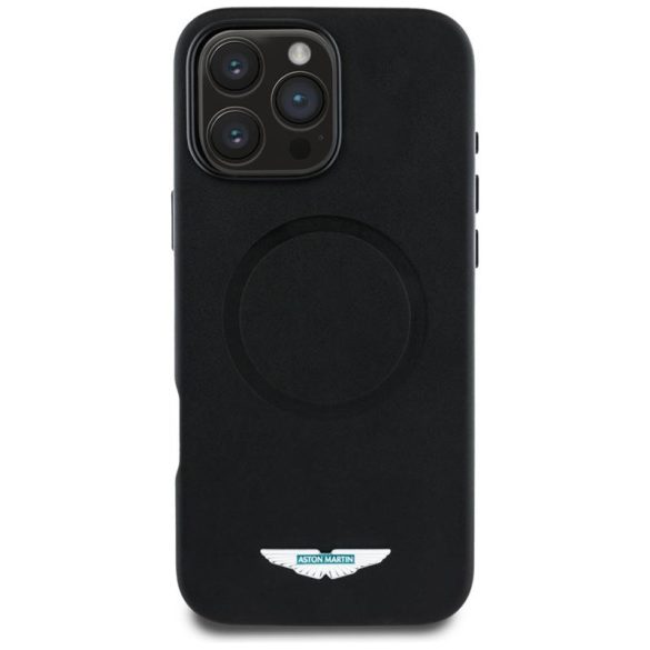 Aston Martin ASHMP16XPLOK HC FW Logo MagSafe-kompatibilis tok iPhone 16 Pro Max - fekete