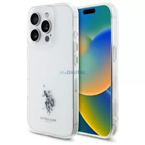 U.S. Polo Assn. USHCP15XUSMT IML Printed Double Horse Logo tok iPhone 15 Pro Max - átlátszó