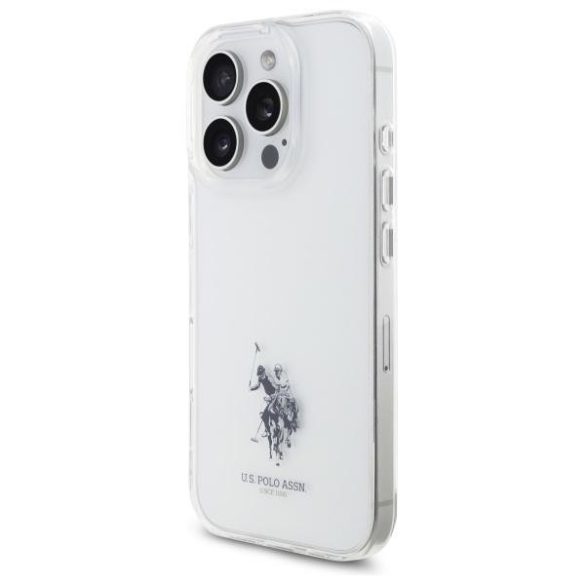 U.S. Polo Assn. USHCP15XUSMT IML Printed Double Horse Logo tok iPhone 15 Pro Max - átlátszó