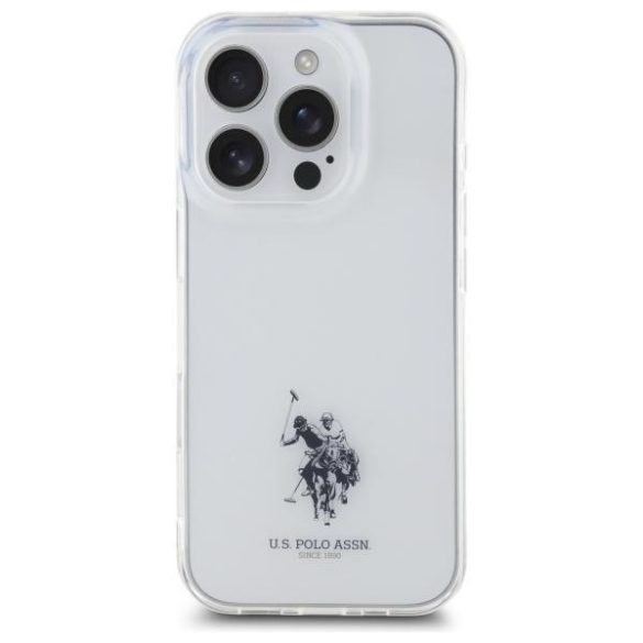 U.S. Polo Assn. USHCP15XUSMT IML Printed Double Horse Logo tok iPhone 15 Pro Max - átlátszó