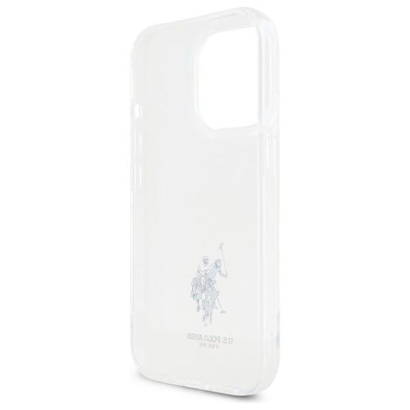 U.S. Polo Assn. USHCP15XUSMT IML Printed Double Horse Logo tok iPhone 15 Pro Max - átlátszó