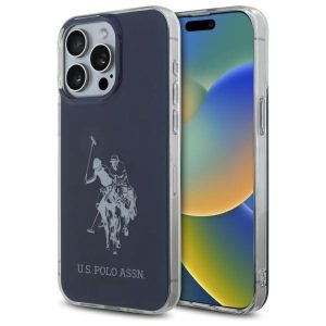 U.S. Polo Assn. USHCP15XTPUHRBV Shiny Big Logo tok iPhone 15 Pro Max - kék