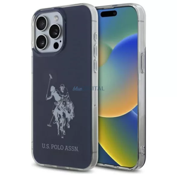 U.S. Polo Assn. USHCP15XTPUHRBV Shiny Big Logo tok iPhone 15 Pro Max - kék