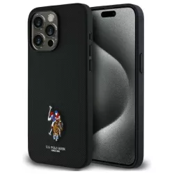   U.S. Polo Assn. USHCP15XPEMK Embroidered DH Color tok iPhone 15 Pro Max - fekete