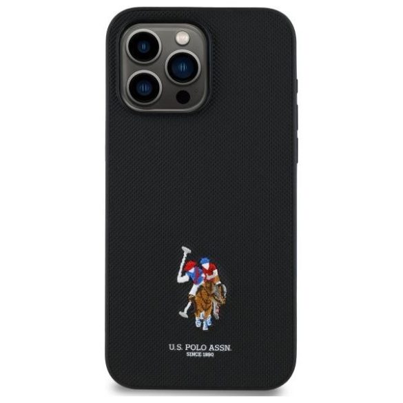 U.S. Polo Assn. USHCP15XPEMK Embroidered DH Color tok iPhone 15 Pro Max - fekete