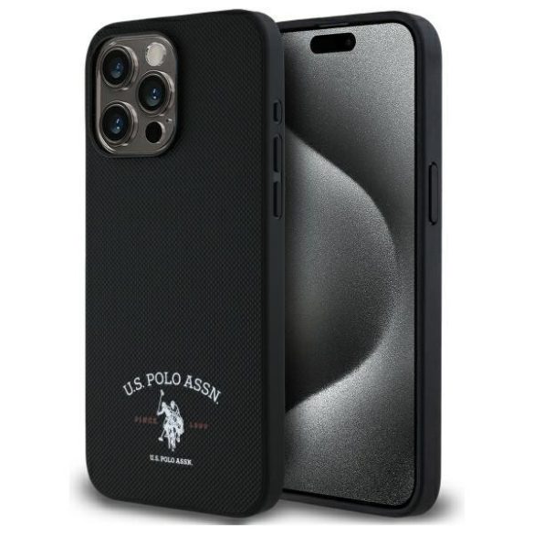 U.S. Polo Assn. USHCP15XPARK Printed DH Logo tok iPhone 15 Pro Max - fekete