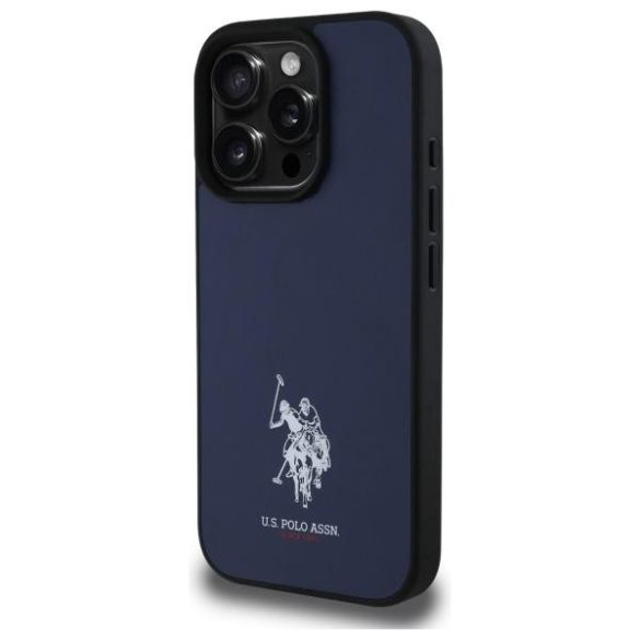 U.S. Polo Assn. USHCP15XPGEV Leather Embroidered DH Color tok iPhone 15 Pro Max - sötétkék