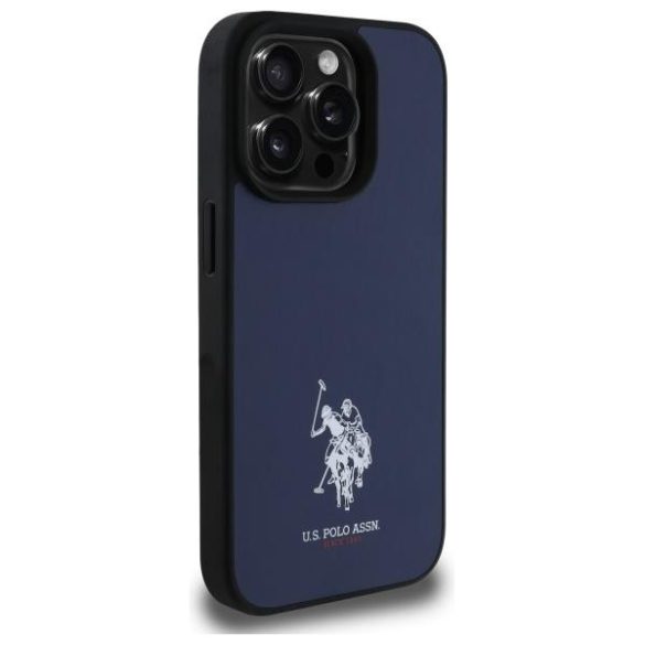 U.S. Polo Assn. USHCP15XPGEV Leather Embroidered DH Color tok iPhone 15 Pro Max - sötétkék