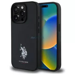   U.S. Polo Assn. USHCP15XPGEK Leather Embroidered DH Color tok iPhone 15 Pro Max - fekete