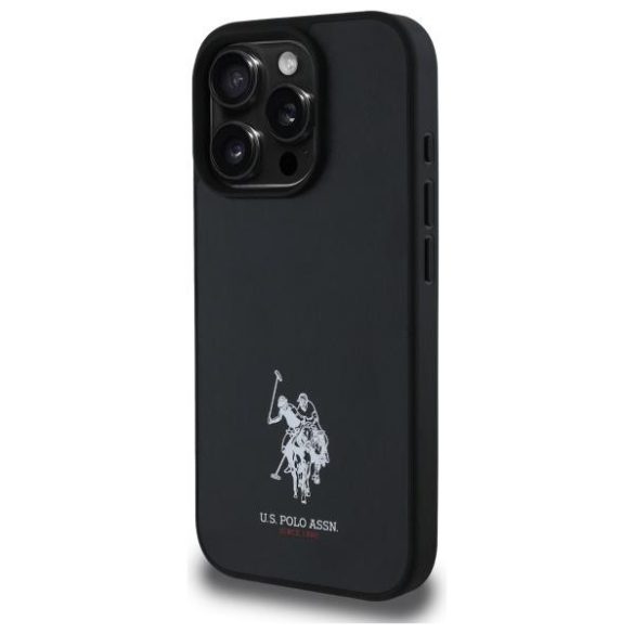 U.S. Polo Assn. USHCP15XPGEK Leather Embroidered DH Color tok iPhone 15 Pro Max - fekete