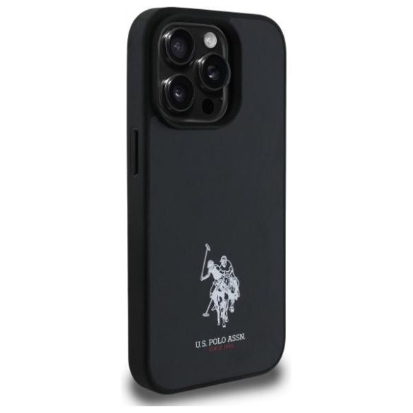 U.S. Polo Assn. USHCP15XPGEK Leather Embroidered DH Color tok iPhone 15 Pro Max - fekete