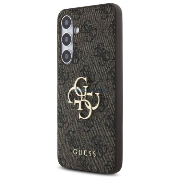 Guess GUHCS24FE4GMGBR 4G Big Metal Logo keménytok Samsung Galaxy S24 FE - barna